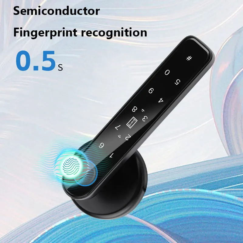 Smart Door Lock Biometric Digital Electronic Door Lock TTLOCK APP Control Type-C Emergency Charge for 3.5-6.5cm Thickness Doors