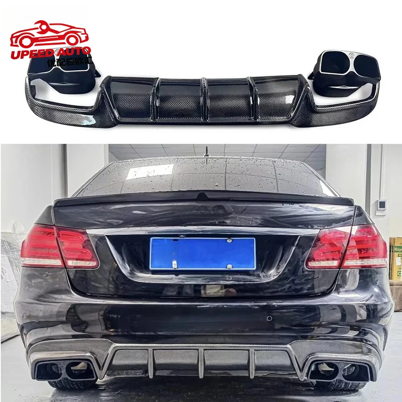 

Suitable for Rear Bumper Diffuser Lip Exhaust Pipe Mercedes Benz W212 E63 Sport Version Car Upgrade Body Kit 2014 2015