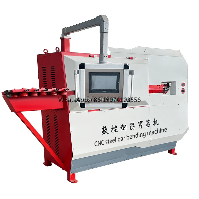 Fully automatic hydraulic stainless steel rebar bending and cutting machine with large 2D numerical control