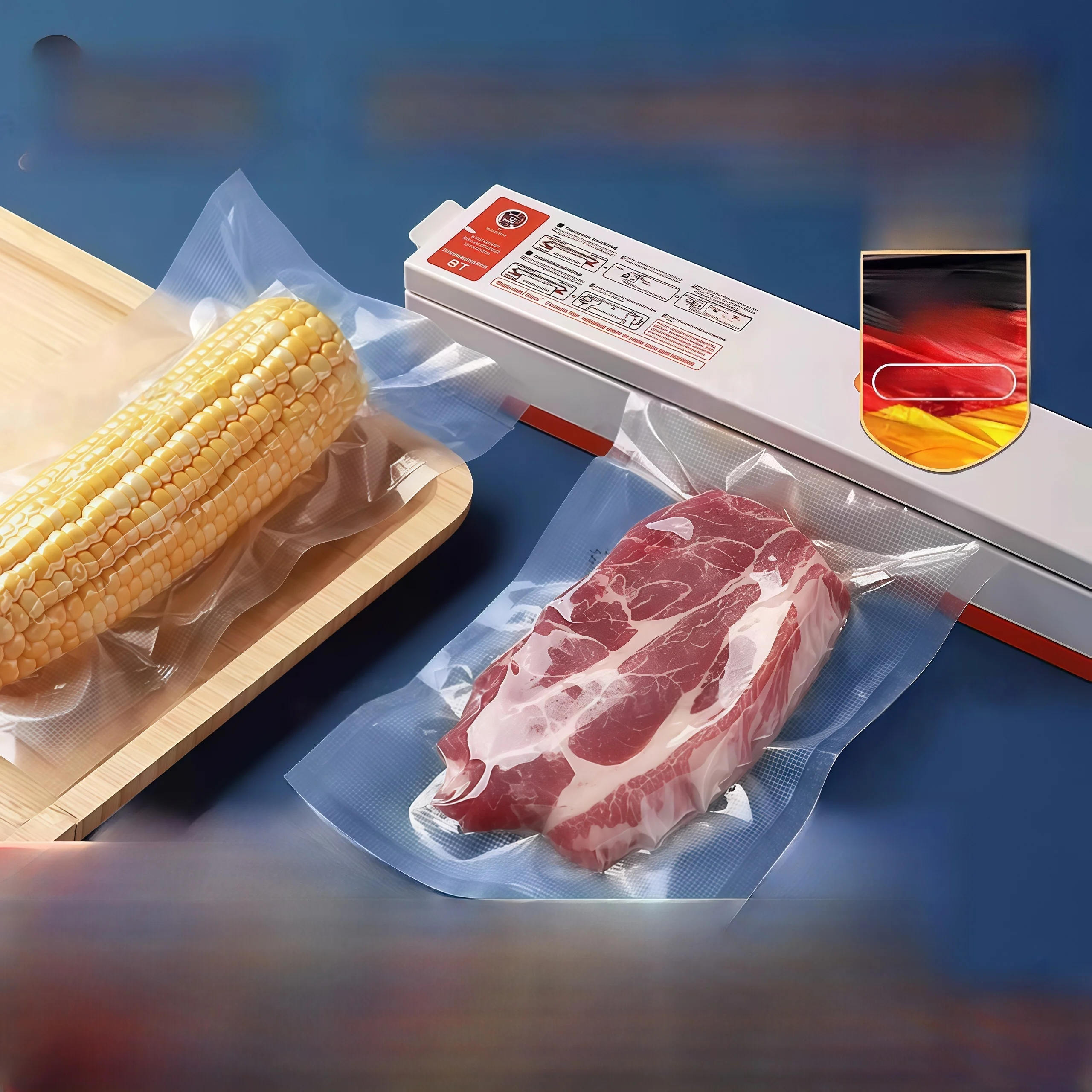 sac-de-conservation-alimentaire-sous-vide-epaissi-avec-extraction-d'air-et-motif-de-compression-pour-usage-domestique-emballage-scellable