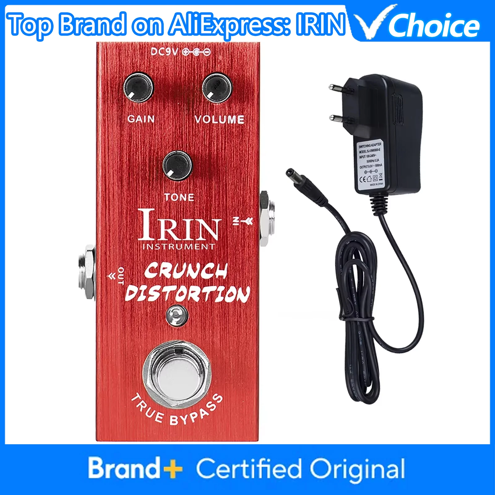 

Педаль эффектов IRIN AN-05 Crunch Distortion: Отличная отдача, британский классический рок-дисторшн, эффект для электрогитары