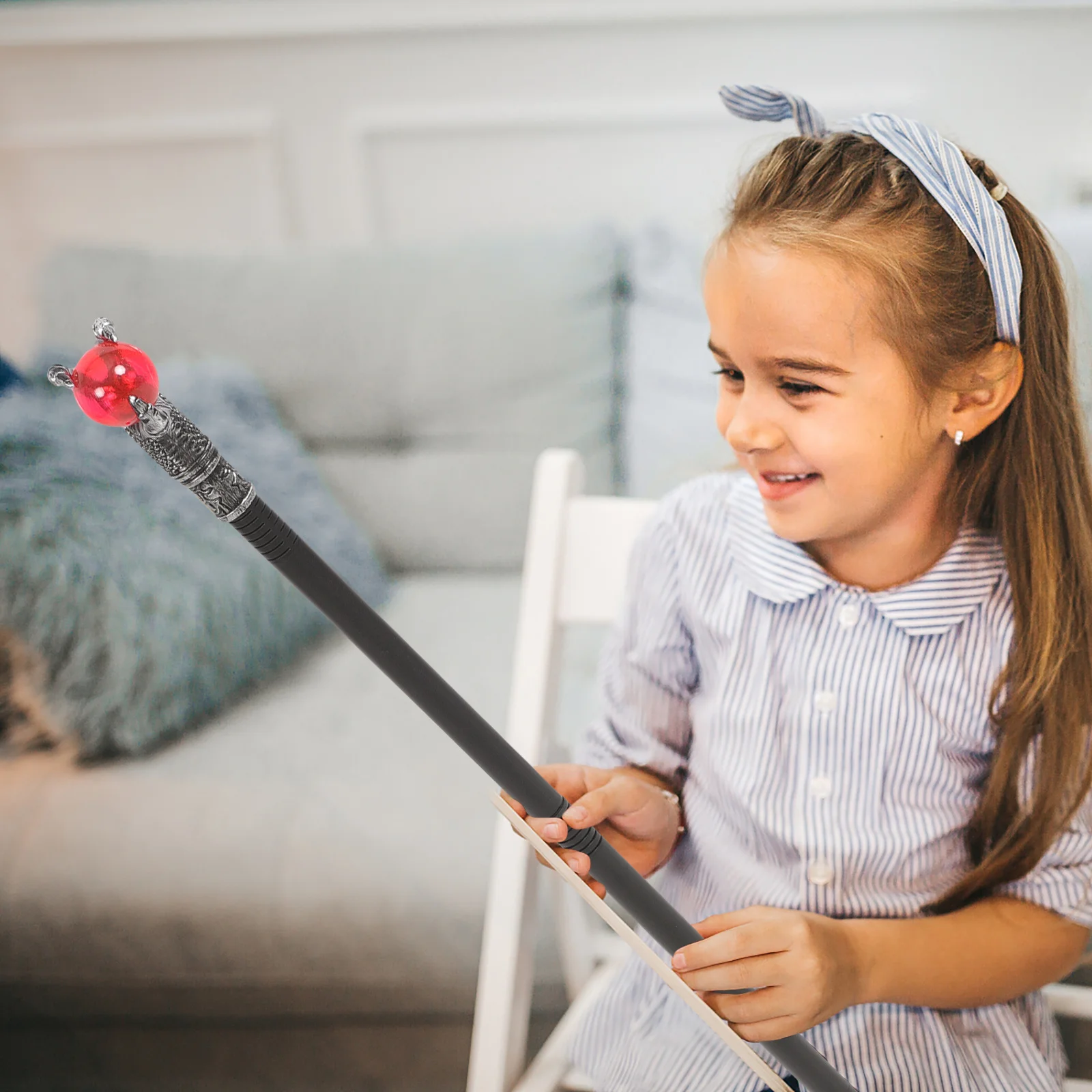Kostium z różdżką, rekwizyt na ceremonię, dekoracja na koronację, występ na scenie, odgrywanie ról, Halloween, cosplay, laska do chodzenia
