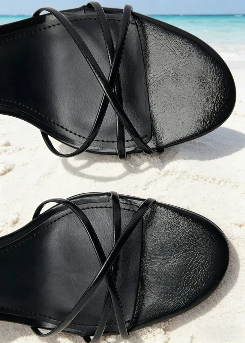 

Элегантные женские босоножки Sexy Brand с перекрестными ремешками, красные, на высоком каблуке, для вечеринок, модные дизайнерские туфли, лето 2026