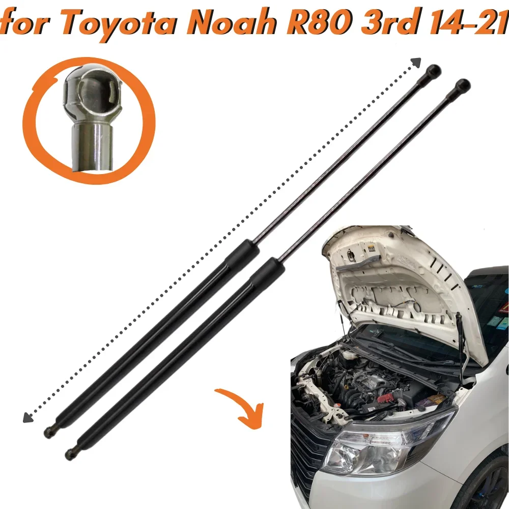 

Qty(2) Hood Struts for Toyota Noah R80 3rd 2014-2021 Front Bonnet Lift Supports Shock Absorbers Gas Springs Dampers Arm Bars