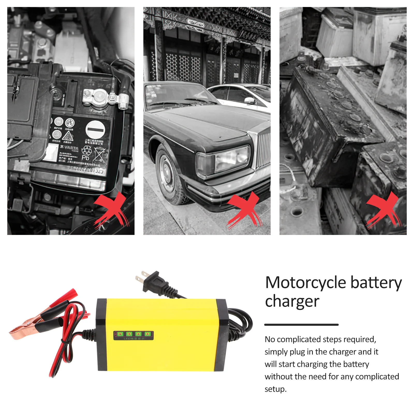 

Motorcycle 12V 2a Power Display Portable Maintainer for Motorcycle Automotive Supply 110-240V Us