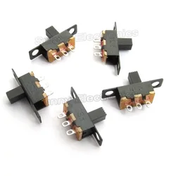 20PCS Black Mini Size SPDT Slide Switches On-Off PCB 5V 0.3A SPDT Panel Mini Slide Switch