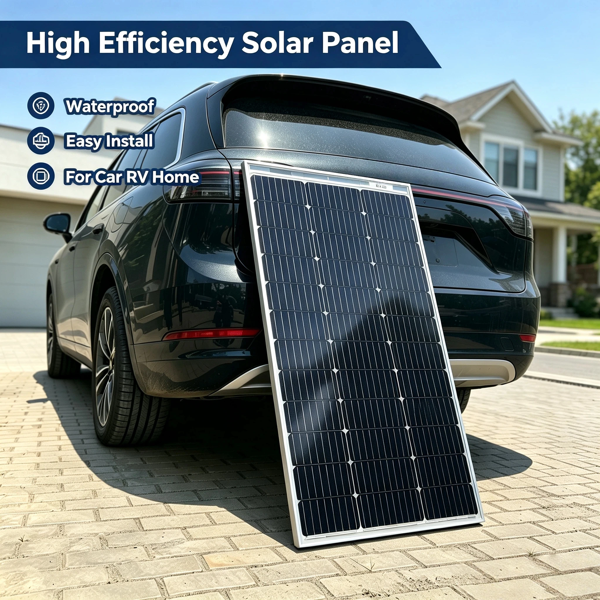 120W Monokristallines Bifaziales Solarmodul, 25% Hohe Effizienz, PV-Modul-Ladegerät für Wohnmobile, Marine, Dachanlagen, Landwirtschaft, Batterien und Andere Off-Grid-Anwendungen