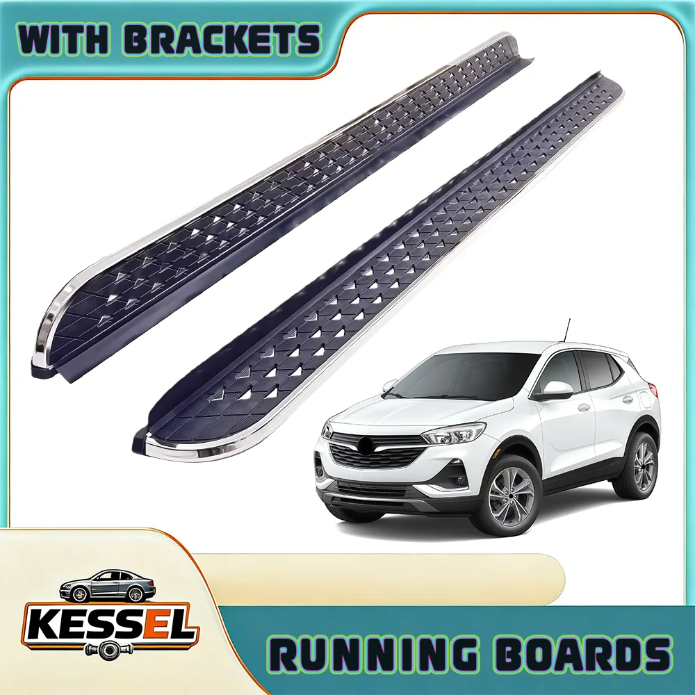 

Fixed Door Running Board Side Steps Compatible with BUICK ENCORE GX 2020-2023 Step Pedal Nerf Bars(with Brackets)