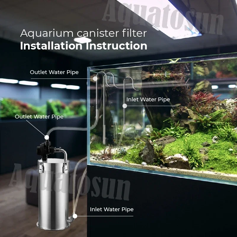 Stainless Steel Aquarium External Canister Filter Fish Tank Filter Accessories Koi Pond Filter System Aquarium Accessories 어항