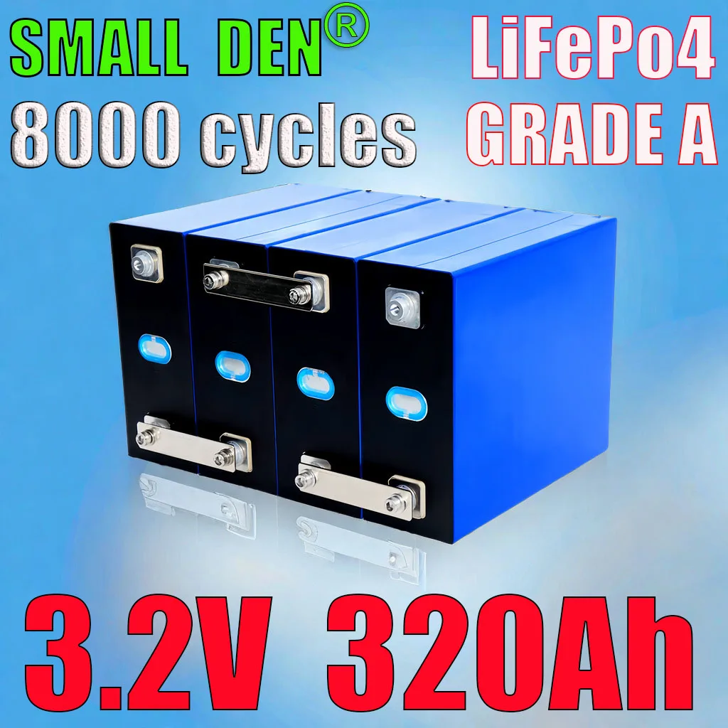 New 3.2V Lifepo4 battery 320AH A-level DIY 12V 24V 36V 48V lithium iron phosphate battery rechargeable golf cart RV battery