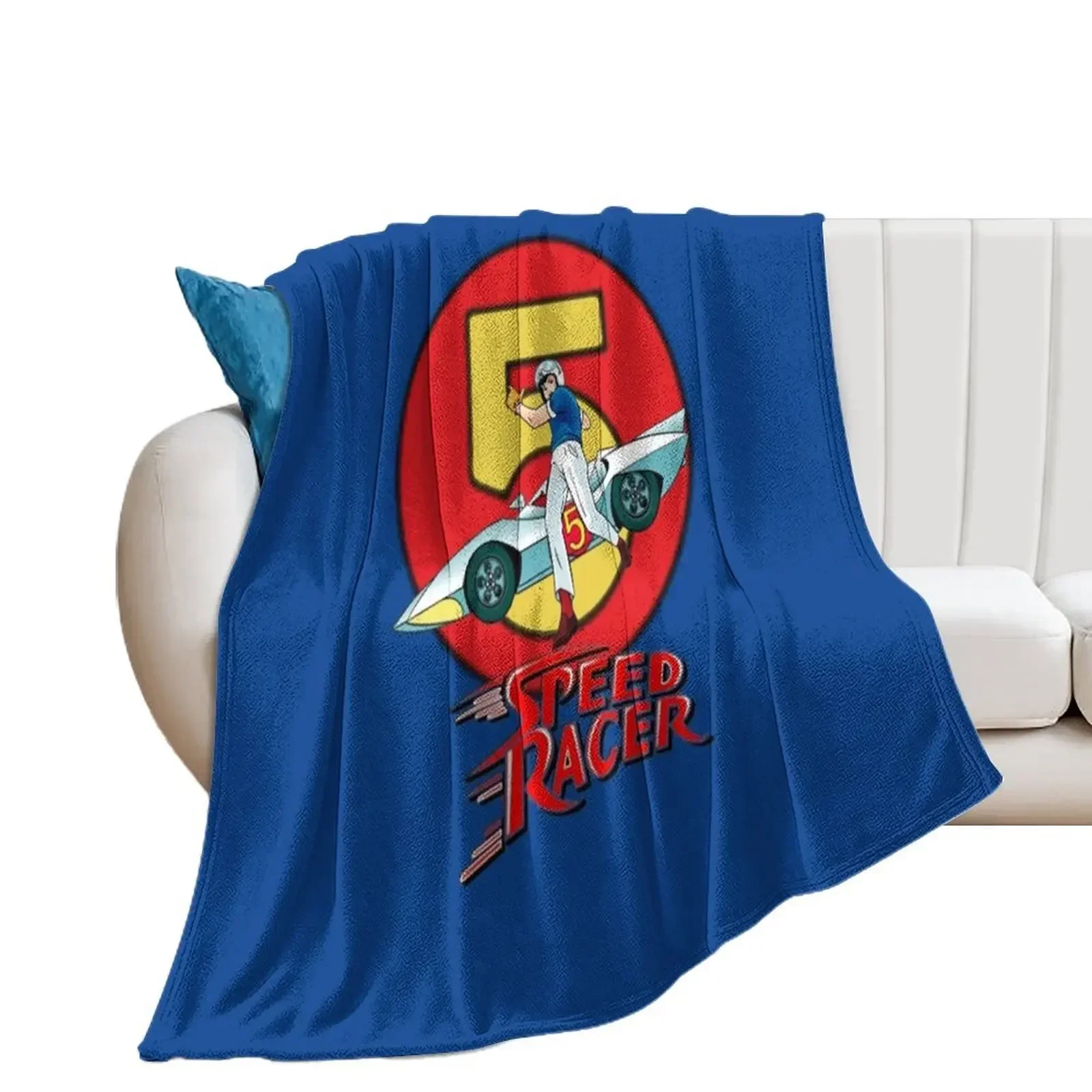 

Go!!! Speed Racer Go!!! Throw Blanket Shaggy Soft Plaid Heavy Blankets