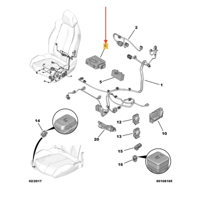 

1 Piece 9811518380 Car Seat Heating Control Module Seat Relay Replacement Parts Accessories For Peugeot 5008 GT P87 3008 (P84)