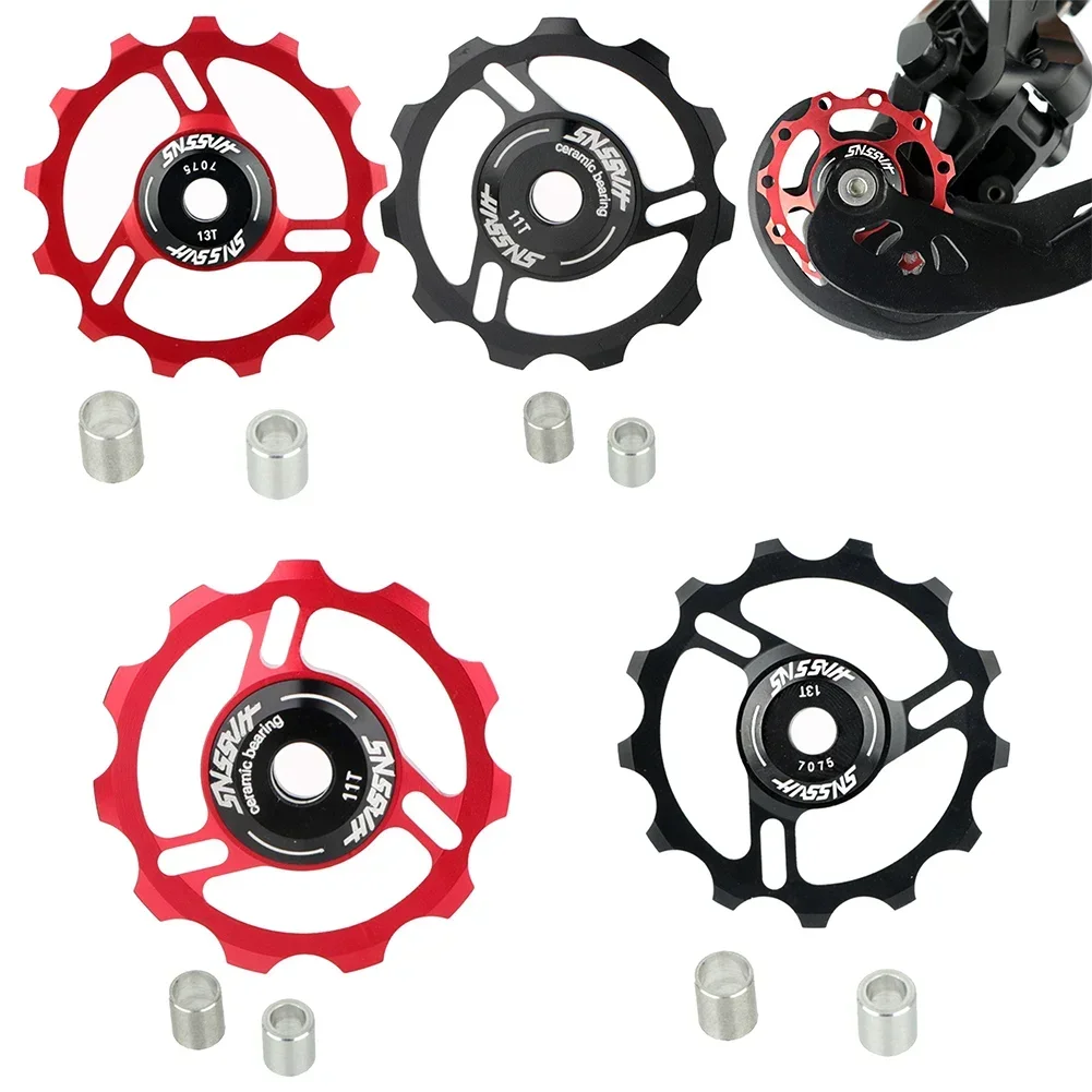 Mountain Bike MTB Ceramic Bearing Derailleur Rear Wheel Pulley 11T 13T  Cycle Ceramics Bearing Wheels Parts