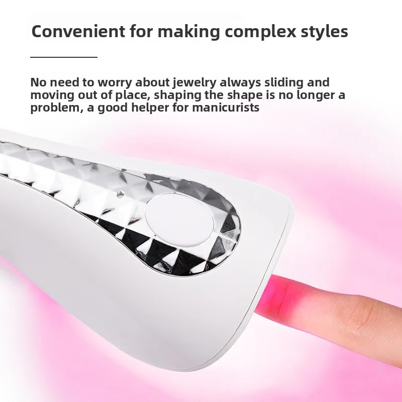 Nail art handheld phototherapy lamp portable charging model red light not black hand quick drying nail oil glue dryer