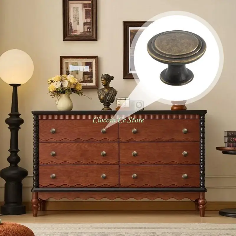 X90F Strong Zinc Floral Cupboard Handle Single Hole Mounting Drawer Pull Hardware Quick Fixing for Kitchen Cabinets
