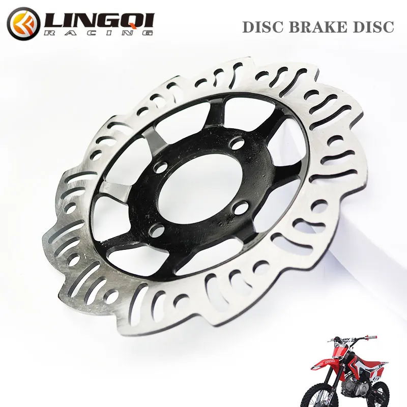 LINGQI RACING Iron Disc Brake Pads Bicycle Parts For CRF50 XR Off Road Quad Pit Dirt Bike 190mm Disk Rotor Plate Assembly