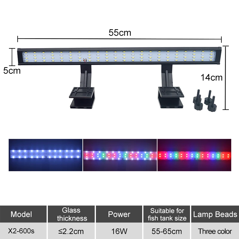 Aquarium LED Aquarium Licht Super Slim Pflanzen Wachsen Clip Lichter Lampe Aquatische Aquarium Lampen Beleuchtung 220V 5W/7W/9W/12W/16W