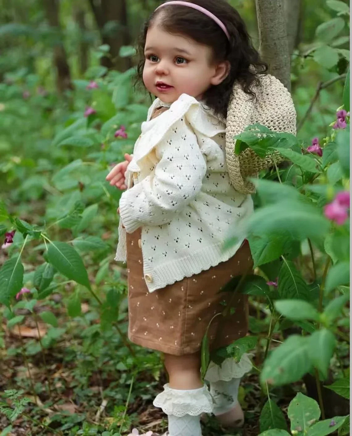 DLS aangepaste beperkte levering 28 inch herboren babypop Bonnie handgeworteld krullend lang haar al klaar pop verschillende jurk