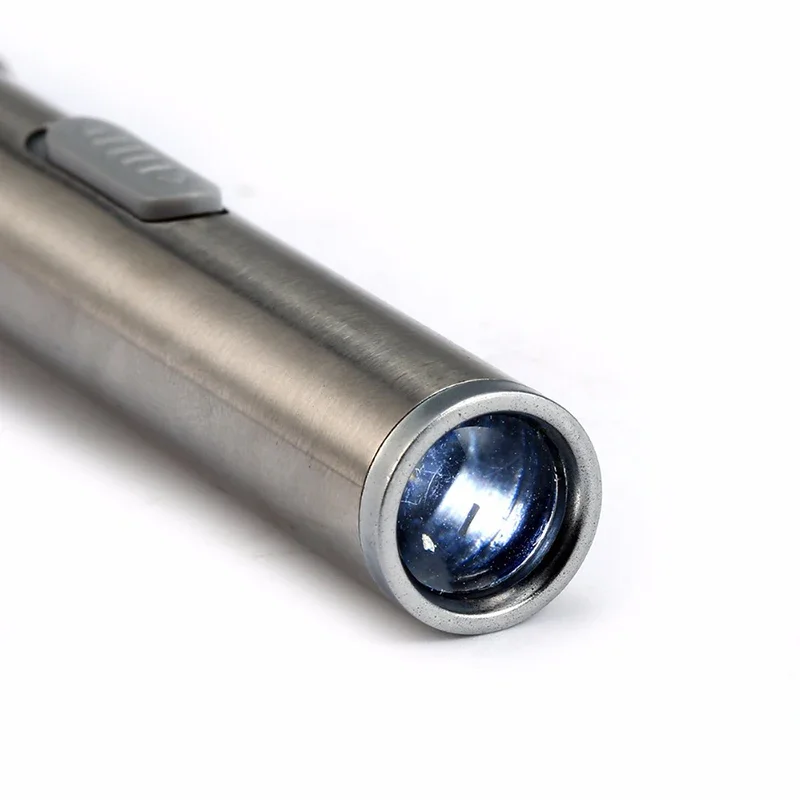 Mini Portable Medical Handy LED Pen Light Flashlight USB Rechargeable Dentist Nurse Torch with Stainless Steel Clip image 4
