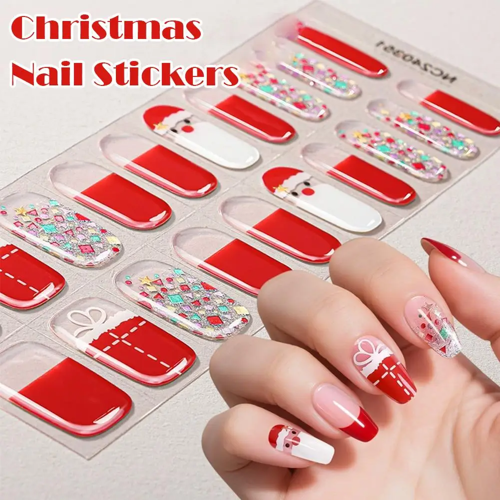 Heiße Weihnachtsatmosphäre Nagelaufkleber Schneemann Schneeflocke Wapiti Selbstklebende hochwertige süße Nagelaufkleber Nail Art Deco