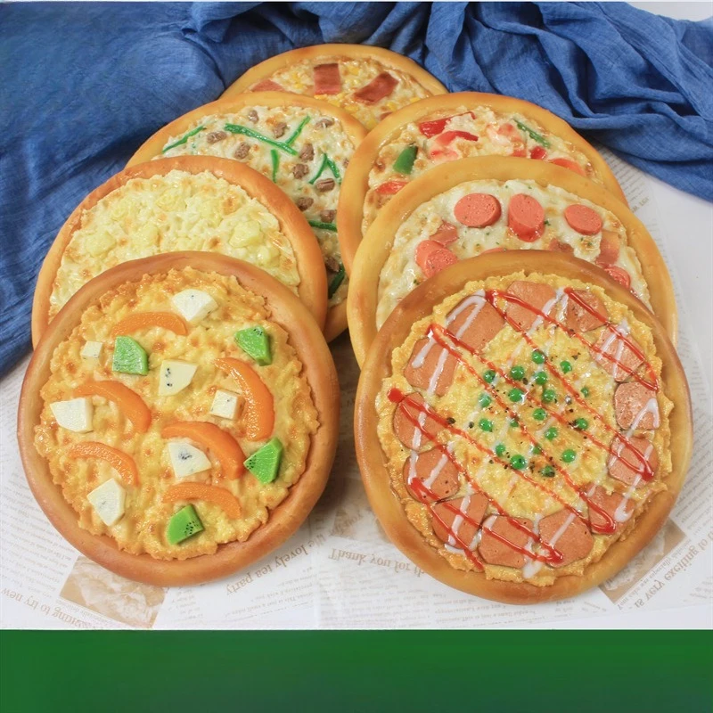 نموذج عرض البيتزا الواقعي - دعامة طعام وهمية من الراتنج للمطعم/التصوير الفوتوغرافي، ديكور مطبخ مقاوم للماء (حوالي 12 بوصة)