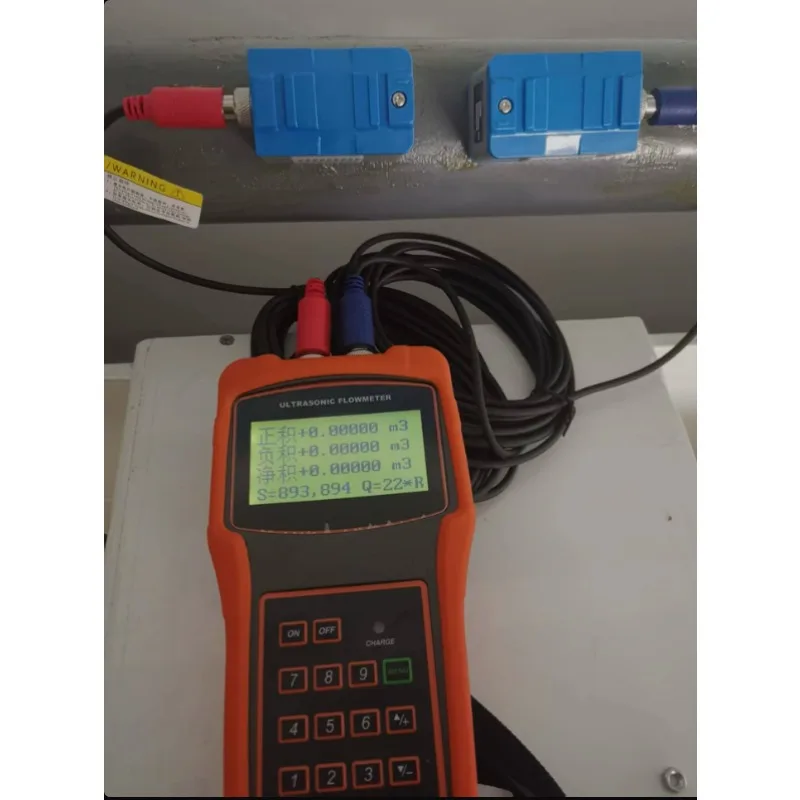 TUF-2000H High Precision Handheld Clamp-On Digital Ultrasonic Flowmeter DN25-DN6000 Industrial