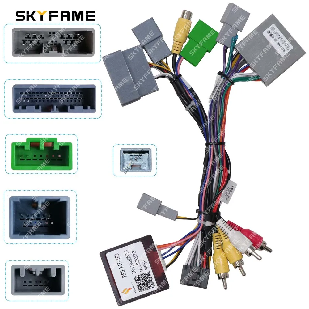 

SKYFAME 16Pin Car Wiring Harness Adapter Canbus Box Decoder For Mitsubishi Pajero V97 V73 V60 ASX Outlander RP5-MT-101