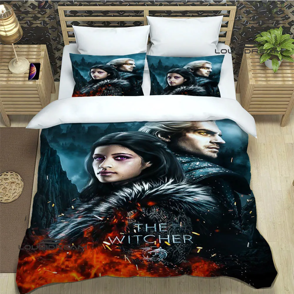 W-Witcher game Printed Bedding Sets exquisite bed supplies set duvet cover bed comforter set bedding set luxury birthday gift