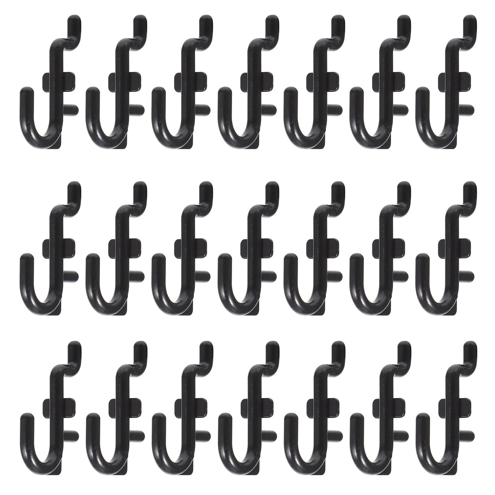 

50pcs J Hooks for Pegboard Storage Rack Metal Hook Metal Display Hook Garage Office Organization Solution