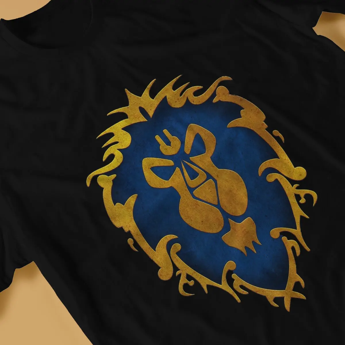 World of Warcraft Lion Tshirt Men Tops Vintage Summer Clothing T Shirt