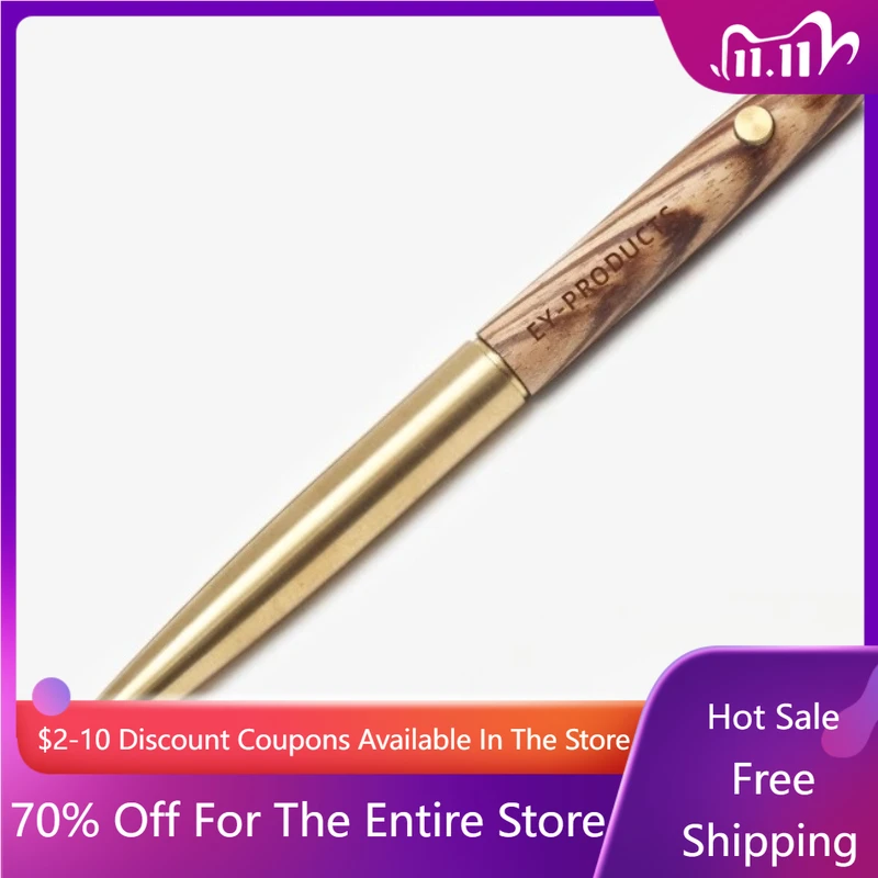 ปากกาลูกลื่นดีไซน์หรูหราไม้พะยูง + ทองเหลือง รุ่น Unexpected Design Time Series สีดำ 0.7 มม. ปากกาเจลคอลเลคชั่นไฮเอนด์ พกพาสะดวก น่ารัก