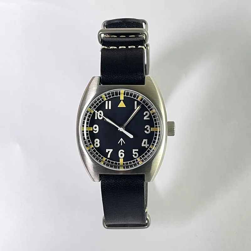Baltany S2001 36MM W10 Militair Horloge Man Roestvrij Staal Mechanische Horloges Waterdicht Vintage Pilot Automatisch Veldhorloge