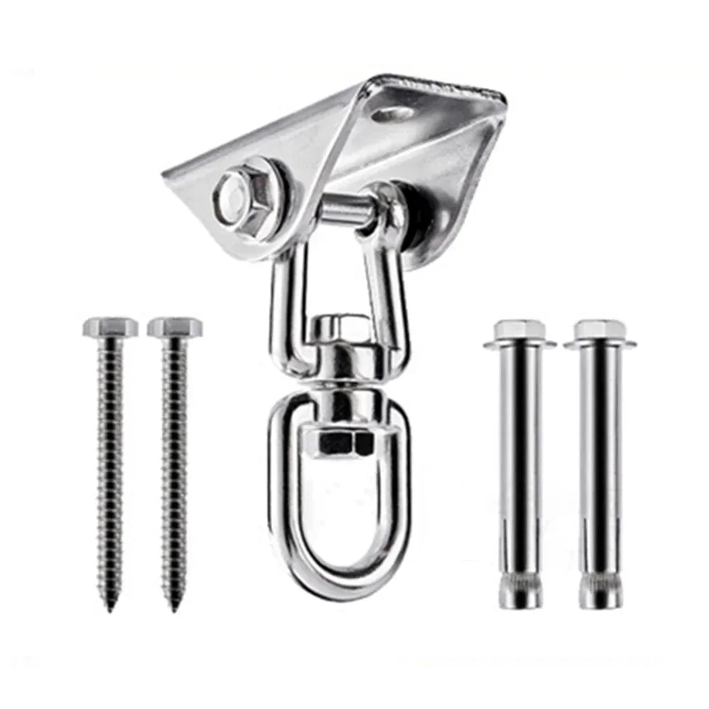 Grucce per altalena resistenti 360 ° Ruota per appendere Amache girevoli in acciaio inossidabile 304 Ganci Gancio per altalena Amache per montaggio a soffitto