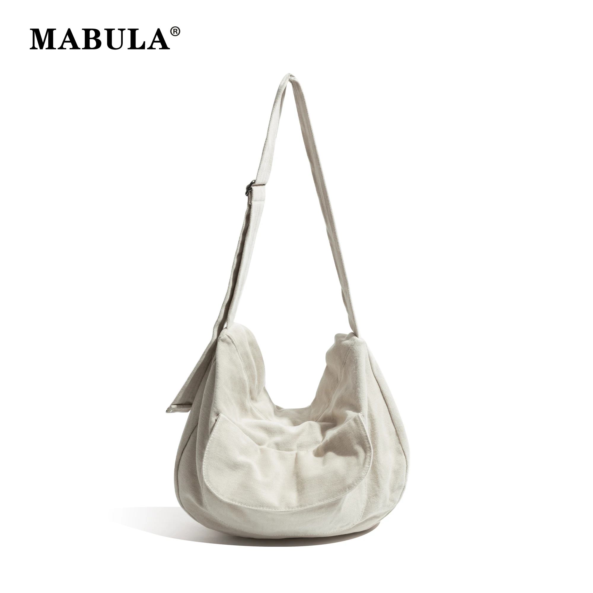 

MABULA Canvas Teenager Shoulder Tote Bags Messenger Bags unisex Casual Handbag Crossbody Purse Casual Large Capacity School Bag