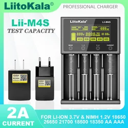 Liitokala Lii-M4S Lii-500 Lii-402 Lii-202 3.7V 1.2V Multifunction for 18650 26650 21700 17355 18350 14500 AA AAA Battery Charger