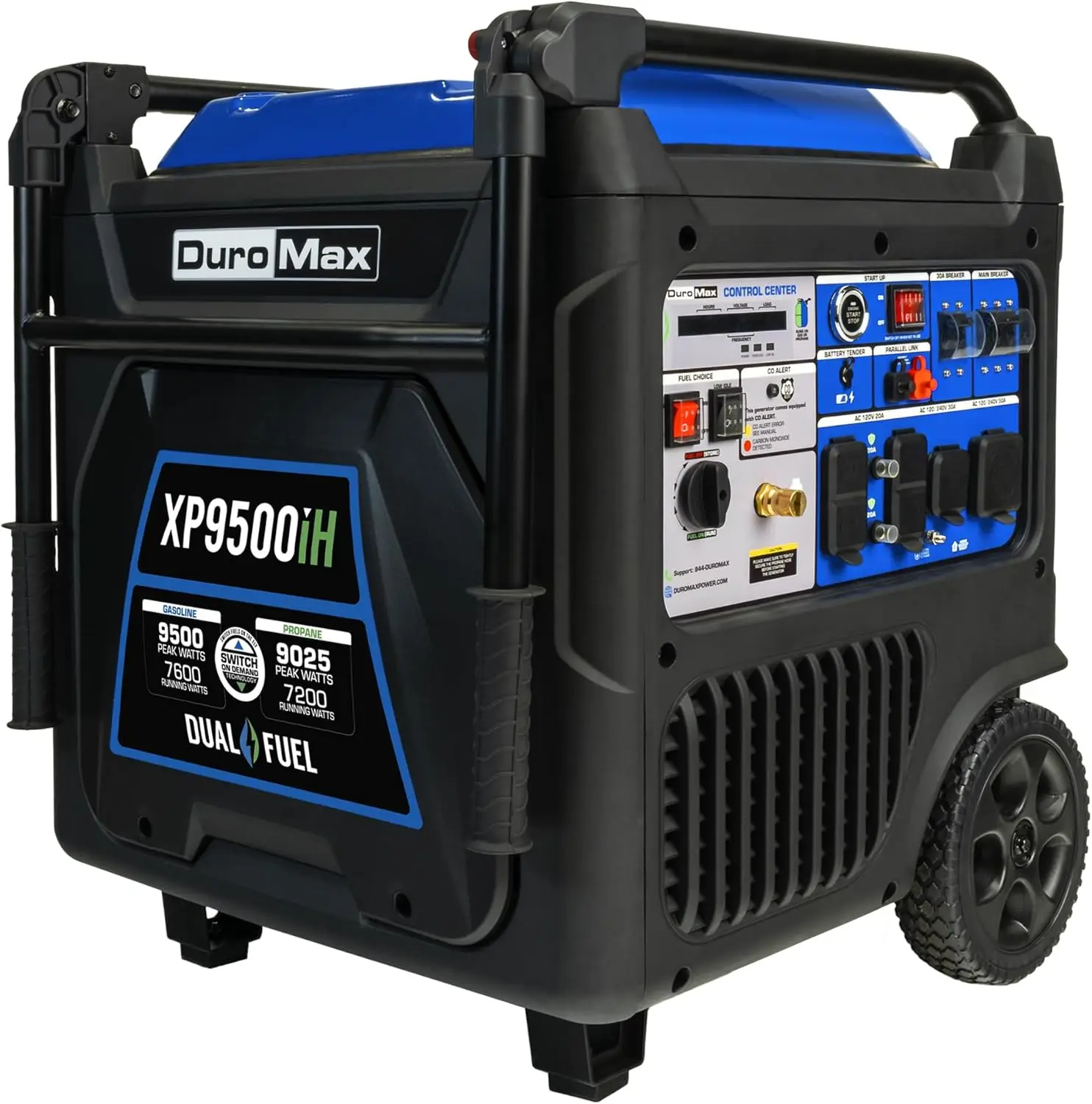 9500 Watt 459cc Dual Fuel Digital Inverter Hybrid Portable Generator Automatic Transfer Switch Ready Remote Start