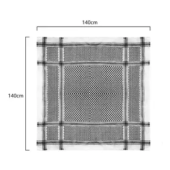 黑白男士編織庫菲耶阿拉伯卡菲亞謝瑪格凱菲耶中東圍巾披肩提花傳統頭巾 10 最佳銷售 寶仕迪絲巾 - №5