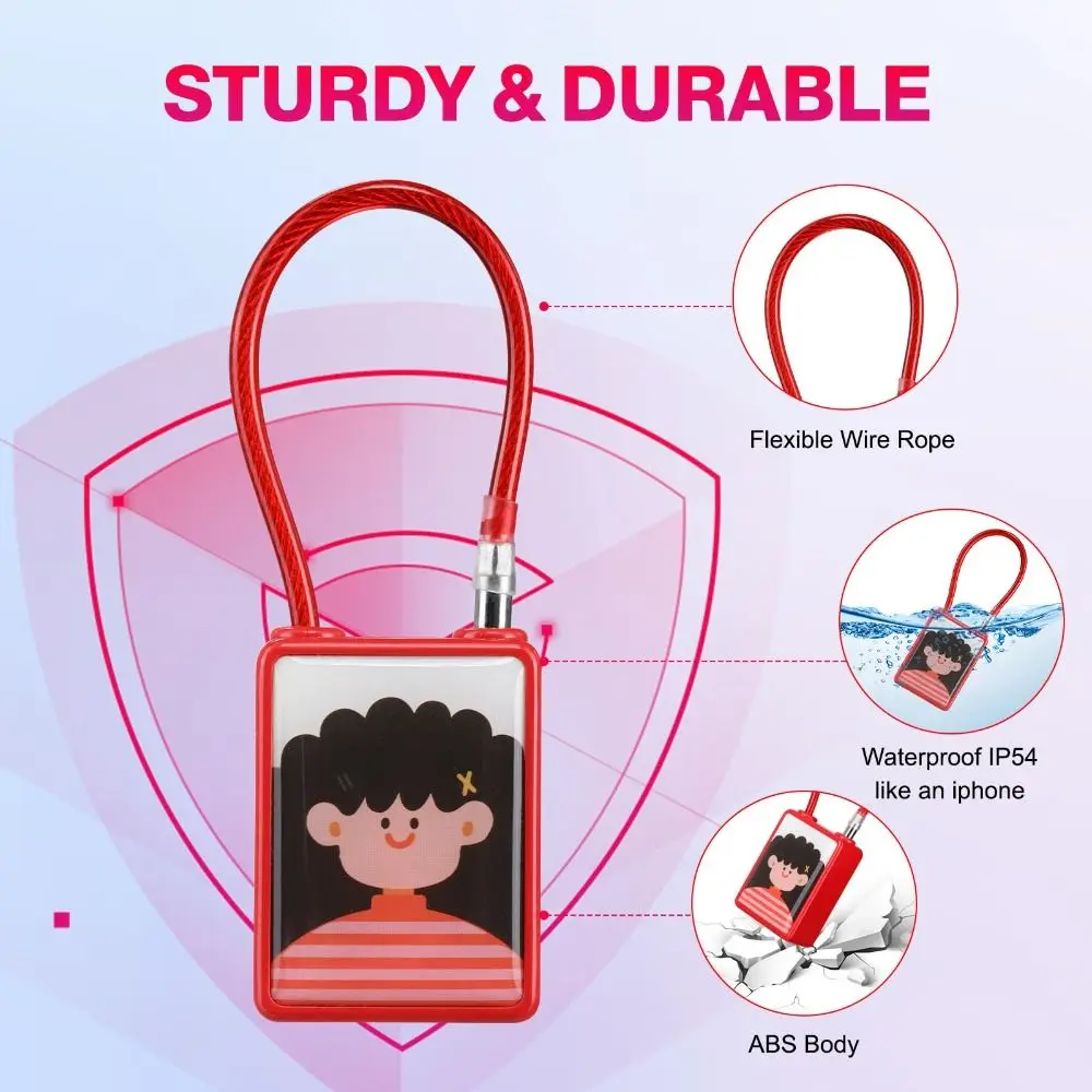 

Waterproof Fingerprint Padlock Anti-Cut Durable Design Keyless Cable Lock Soft Steel Rope Flexible Steel Rope