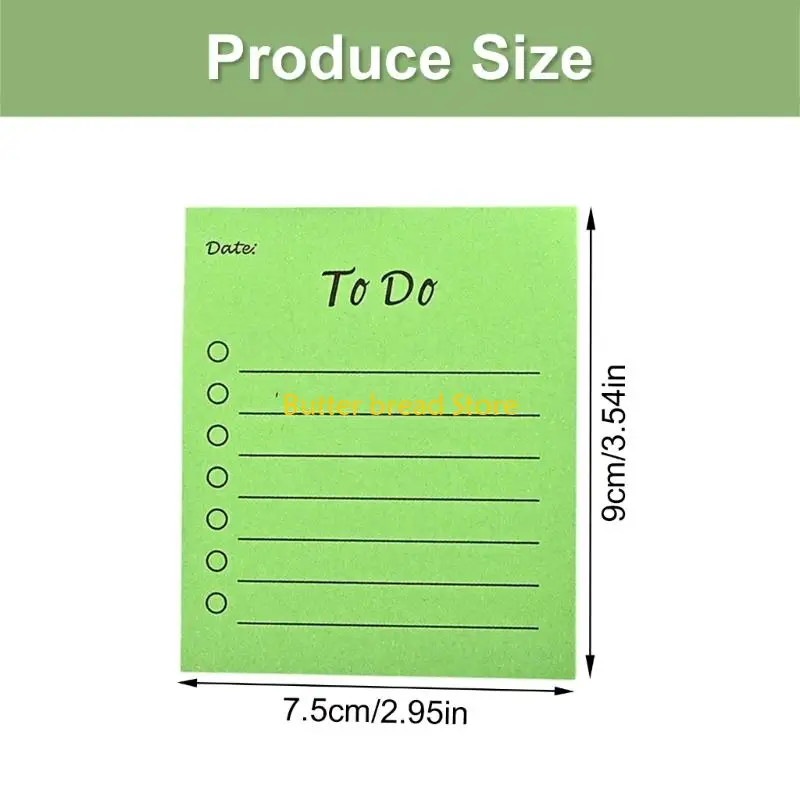 W89C To-Do List Memos Pad Klebriger Notizgeschrieben Schreibpad School Office Supplies