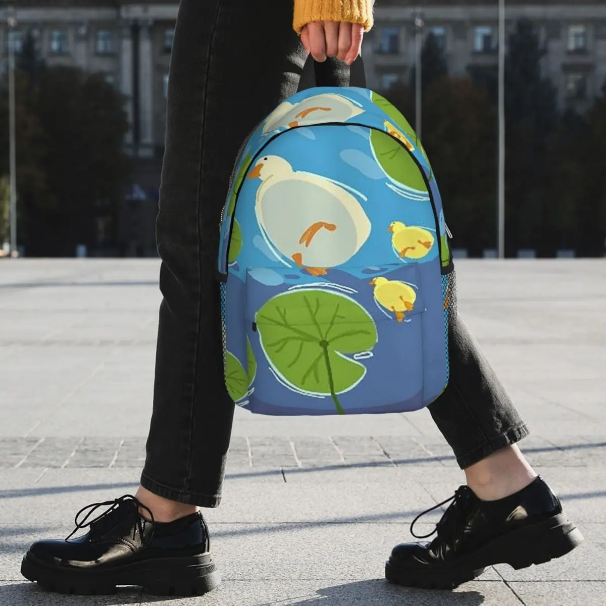 Cartoon Popular Goose Animal Backpack Student BookBag Children School Bag Laptop Shoulder Bags for Men Women