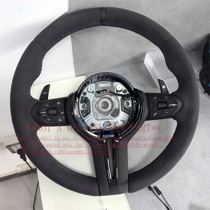 For BMW Suede Steering Wheel Horn Cover Optional Material For M M6 F10 F11 F20 F30 F31 F32