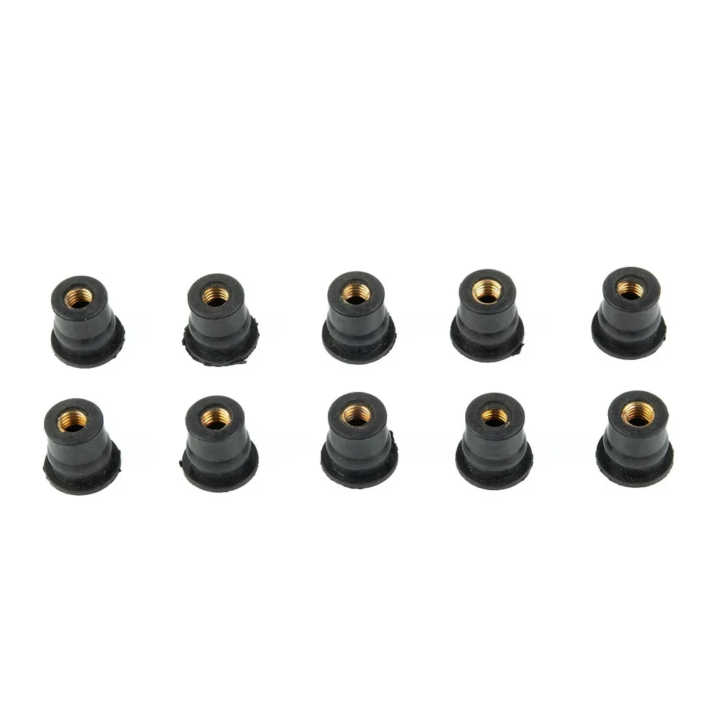 

Motorcycle Nut Windshield Nut Scooter 10PCS ATV Accessories Black Motorcycle Rubber Vibration Damper Well Nuts