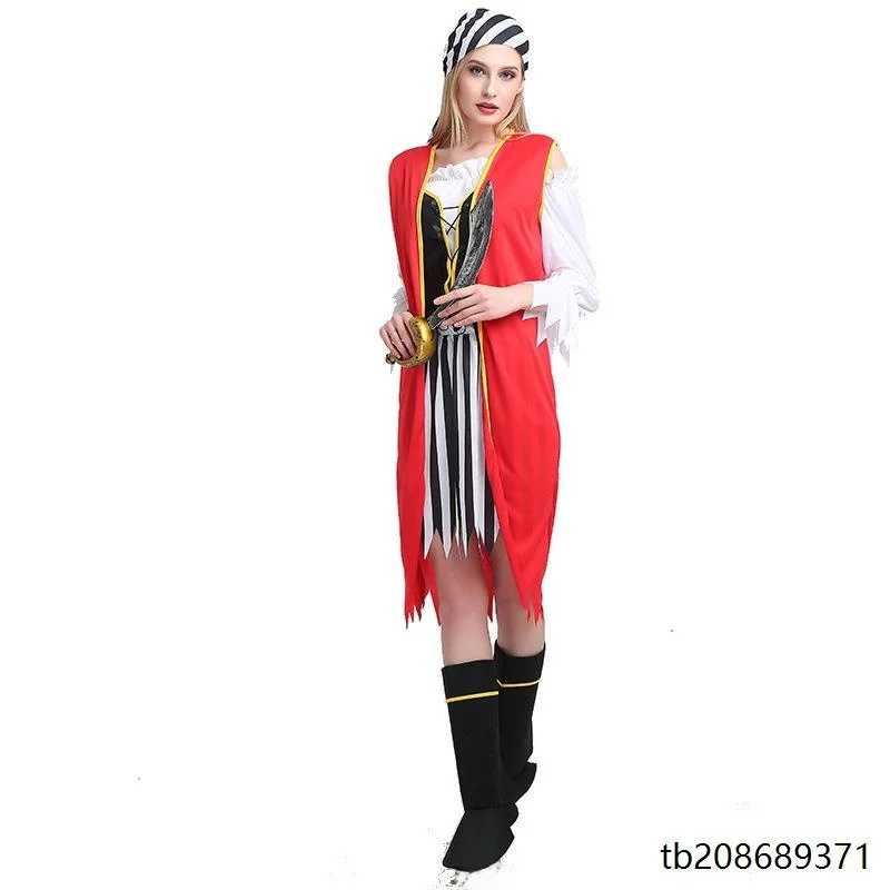 大人のカリブ海の海賊コスプレ衣装ハロウィンパフォーマンス服ロールプレイング衣装ステージ衣装女性の伝統的な服装