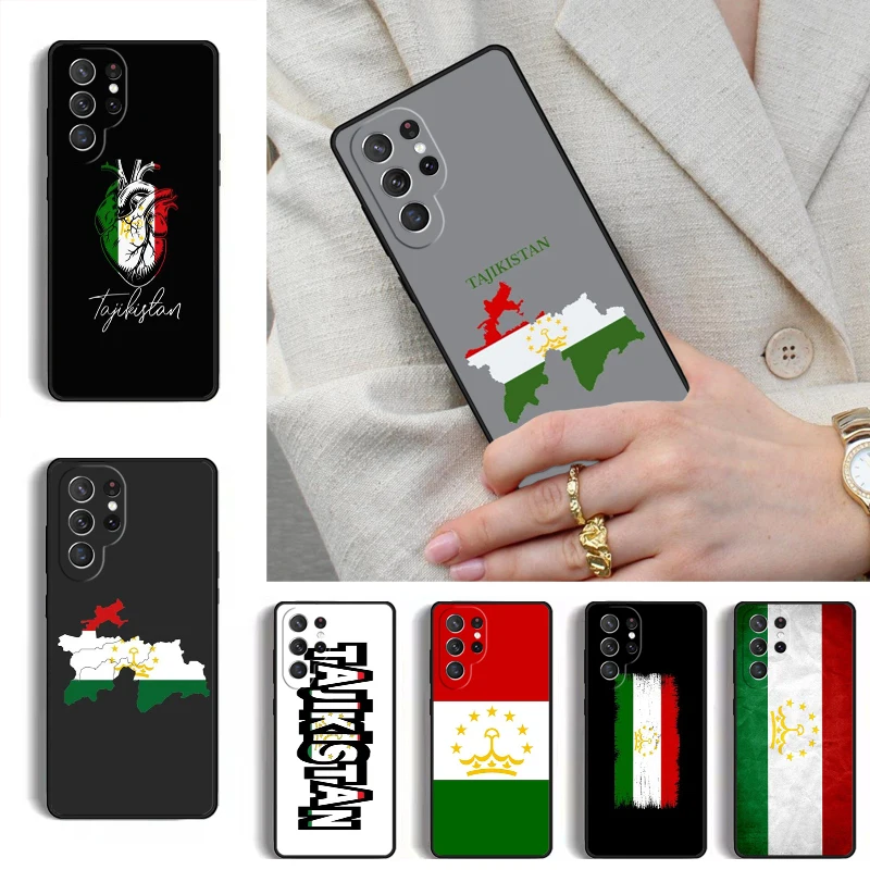 Tajikistan Flag Phone Case for Samsung Galaxy S26 S25 Ultra S24 S23 S22 S21 Plus Note 10 Bumper Cover