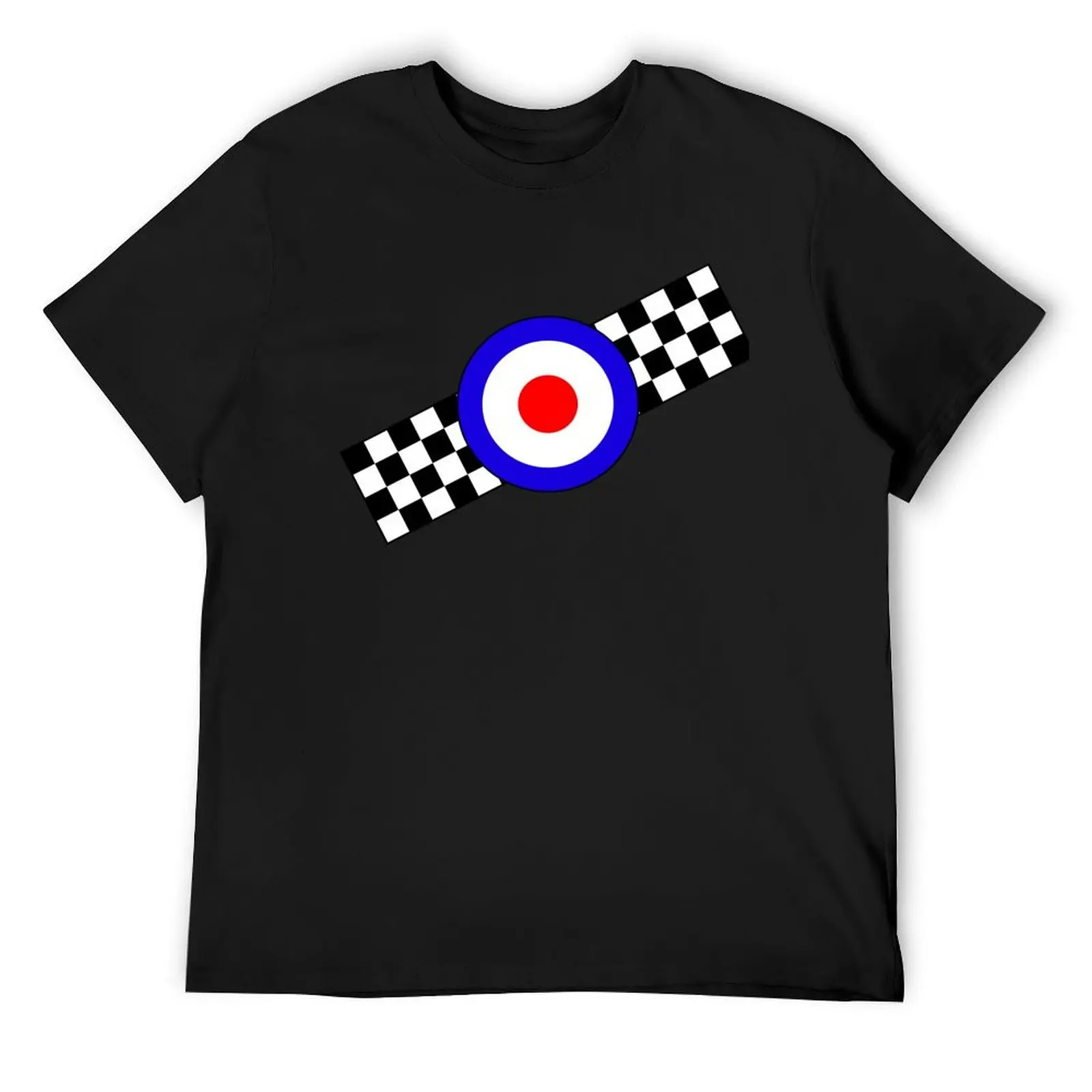 

Mod or Ska Two Tone Checks and Target T-Shirt vintage anime shirt oversizeds blanks oversized men t shirts high quality