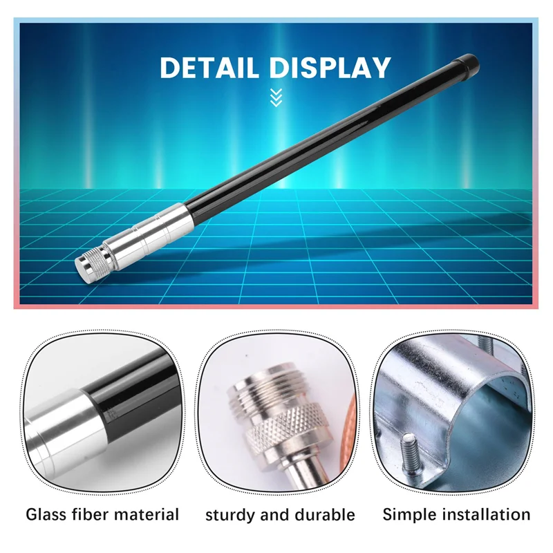최고 상품 5Dbi Lora 게이트웨이 868Mhz 안테나용 옥외용 전방향 유리 섬유 안테나 Wifi N 타입 남성 유리 마운트 안테나