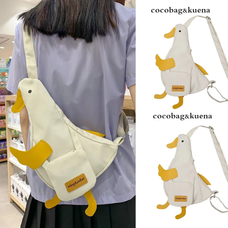 bolsa-transversal-de-lona-com-estampa-de-pato-de-desenho-animado-para-o-verao-bolsa-de-cintura-casual-feminina-bolsa-de-pei