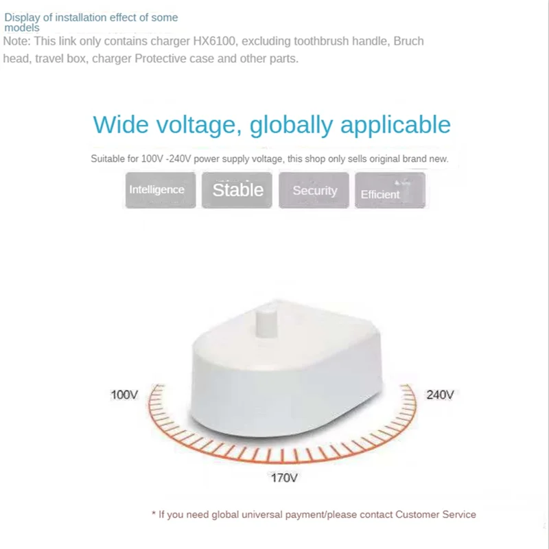 Зарядное устройство HX6100 для зубной щетки Philips Sonicare, воздушная нить, ирригатор для полости рта/ручка HX8140 HX8111 8141 HX8211, вилка европейского стандарта