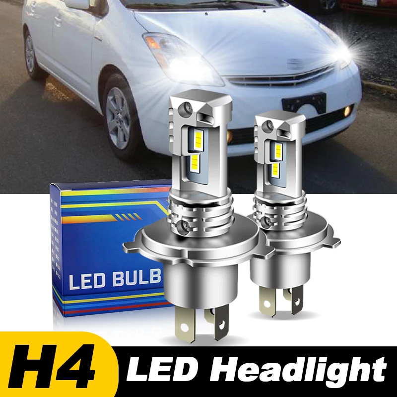 1pc/2Pcs For Toyota Prius 2004 2005 2006-2009 Auto Headlights Super Bright White 12000lm H4 9003 LED Headlight Hi/Low Beam Bulbs