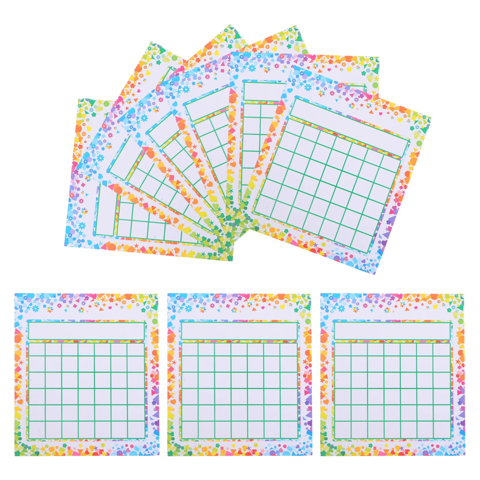 

50 Pcs Card Behavior Chart for Kids Classroom Reward Punch Cards Sticker Reward Punch Cards Teaching Materials